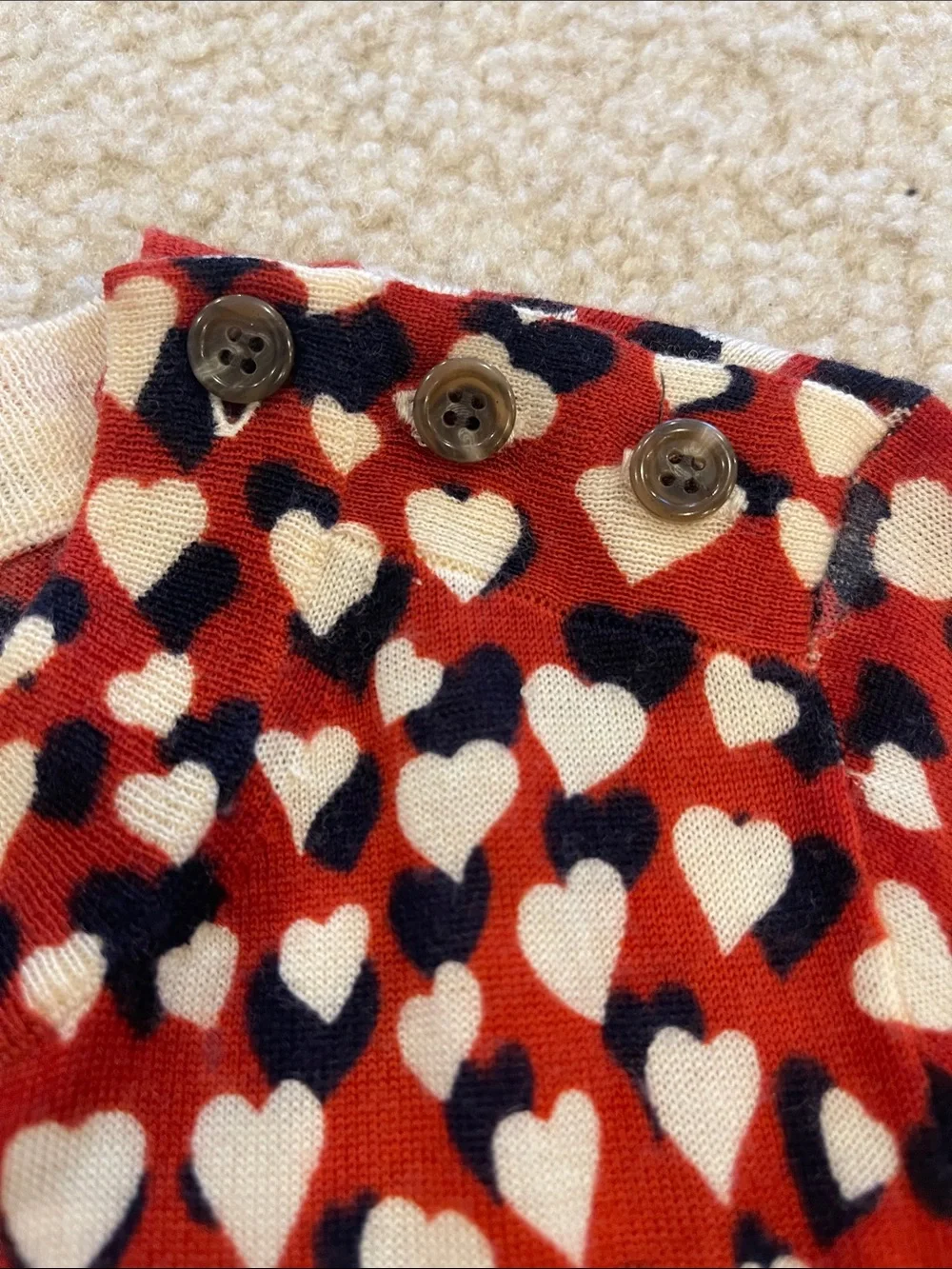 J.Crew Heart Pattern Sweater Size small